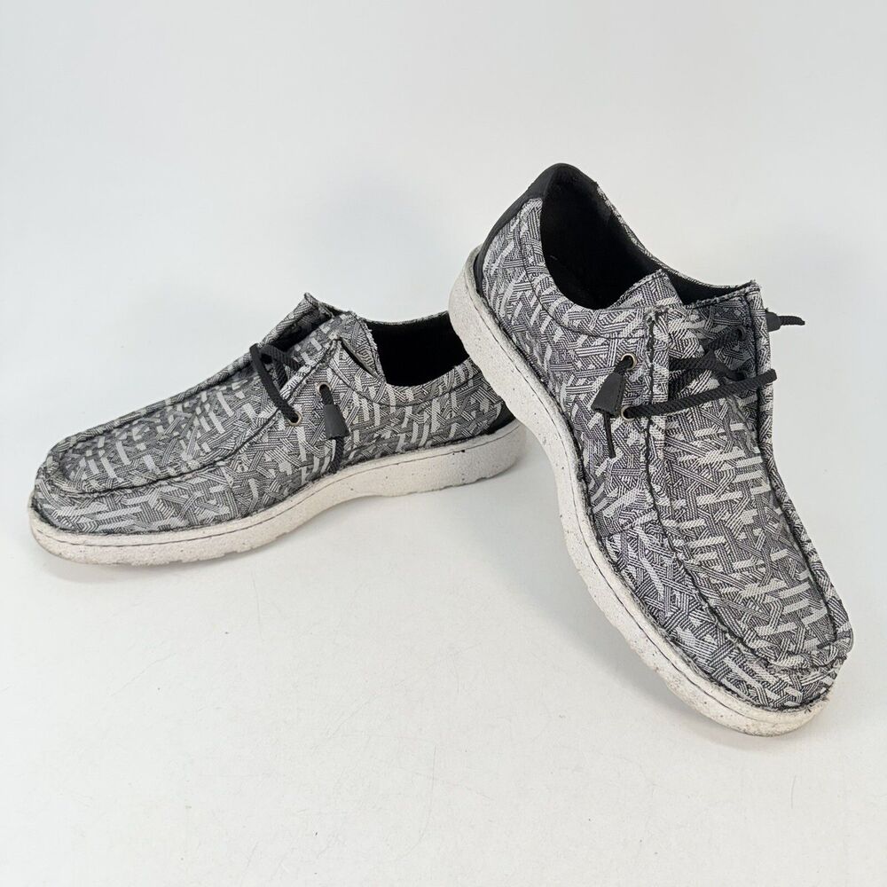 Justin JM315 Hazer Moc Toe Casual Slip On Driving Shoes Gray Men’s US 13